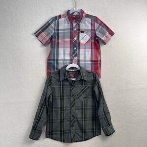 Lot of 2 Boys Medium 5/6 Tony Hawk Skater Button Up Shirts